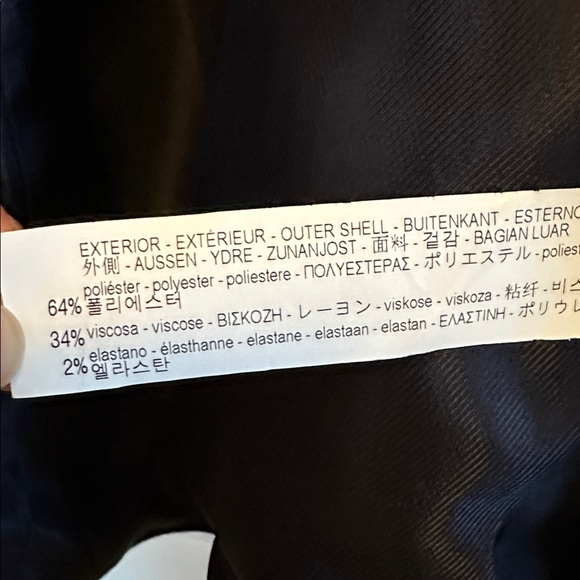 Zara Navy and White Long Blazer Jacket - Picture 5 of 5